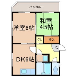 エーベル石山の物件間取画像